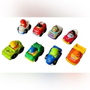 Fisher Price Wheelies Car Vehicles Lot of 8 Toys Little People Racers